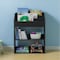 Basicwise Black Modern Wooden Storage Bookcase with Shelf, Playroom Bedroom Living and Office QI004151.BK - alternate 4
